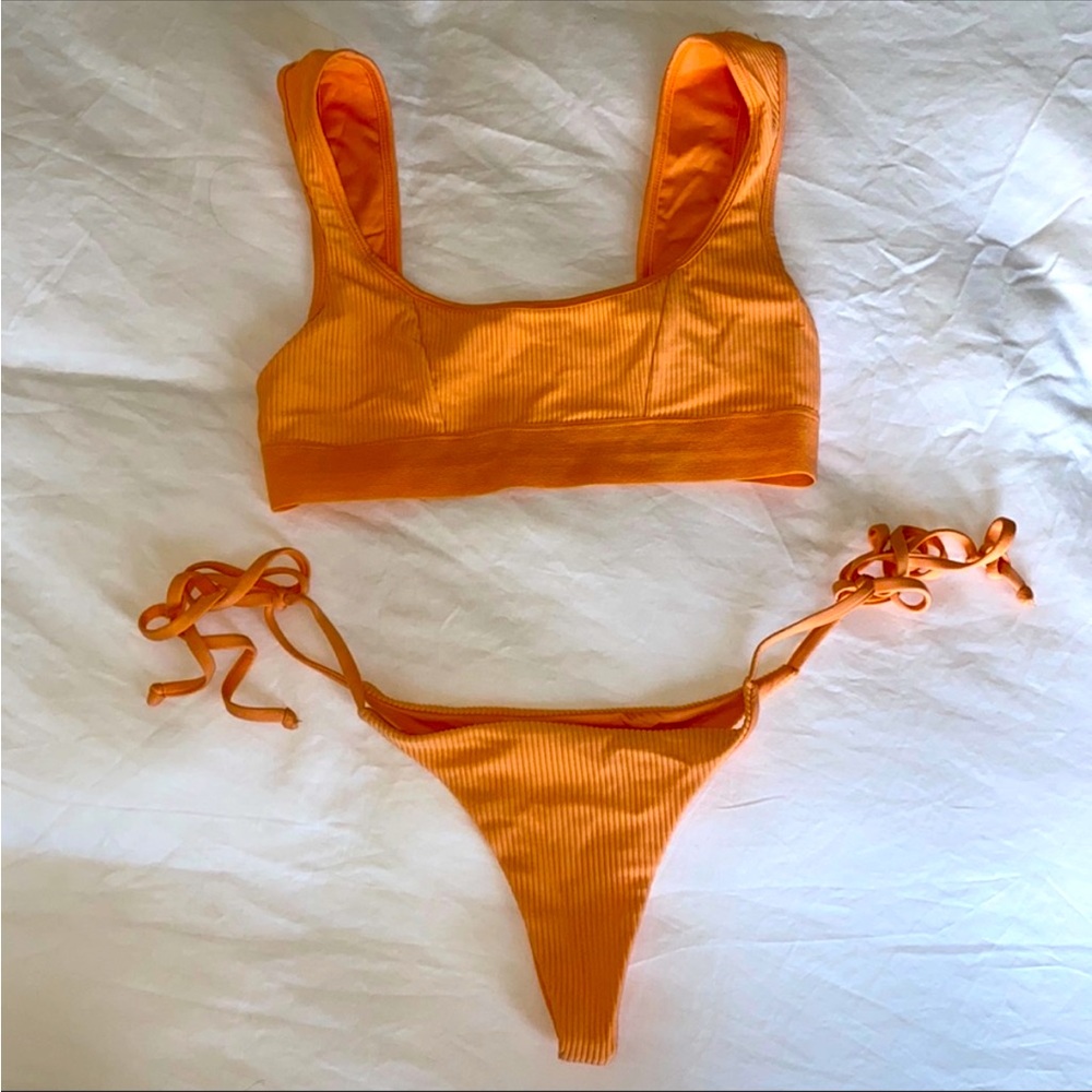Frankies Bikinis set: Drew top- Sky bottoms
